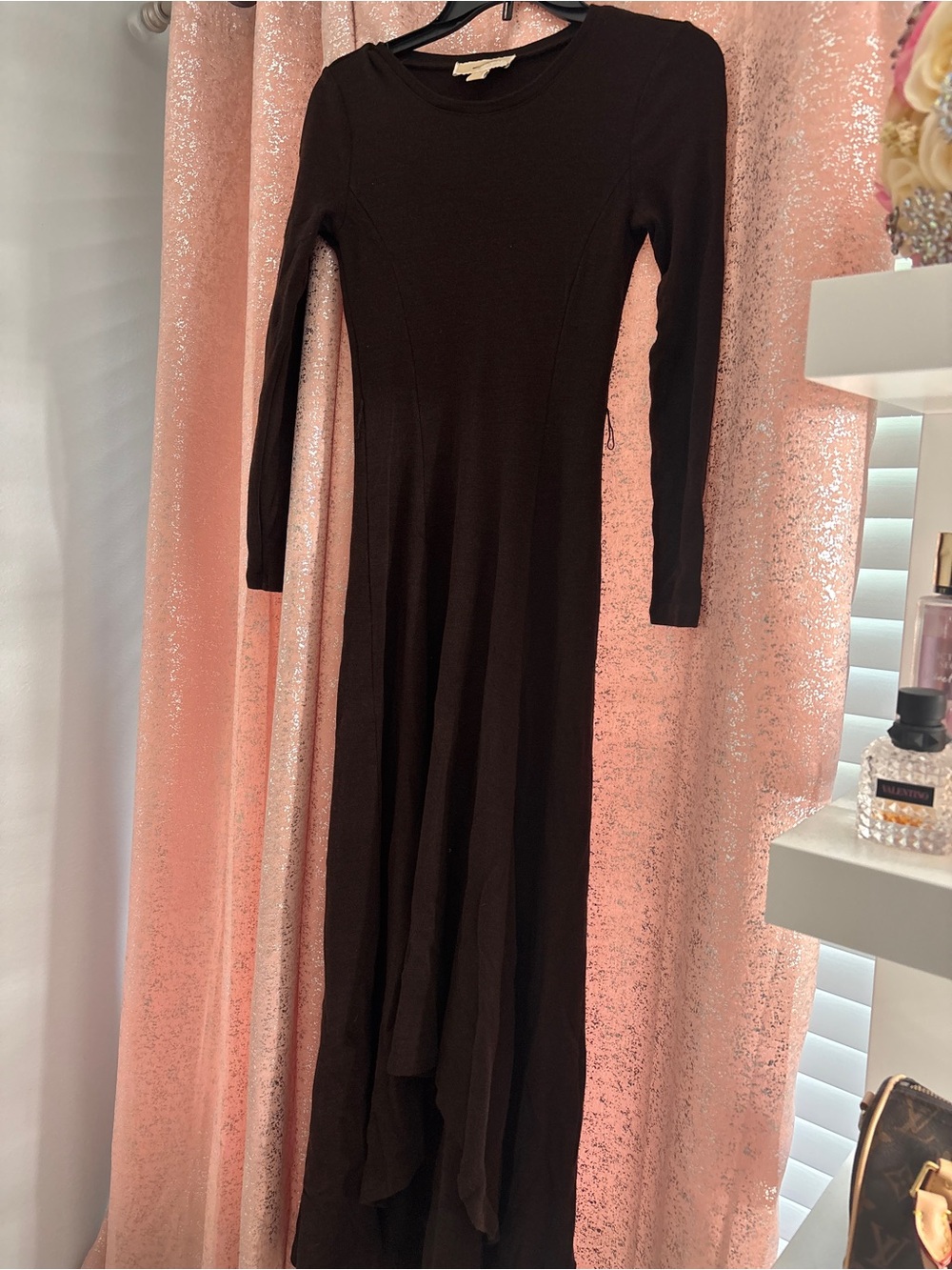 Michael Kors Black Long-Sleeve Maxi Dress